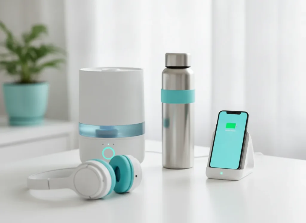 Clean technical lifestyle aesthetic, trustworthy and modern mood,